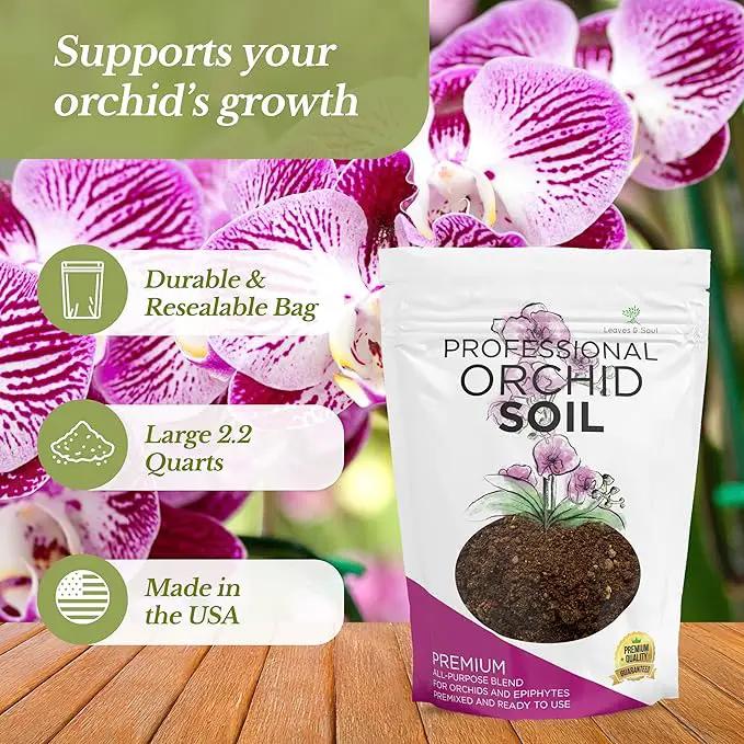 Orchid Soil Premium All Purpose Blend | Large 2.2 Quarts | Ready to Use for Orchids, Bromeliads, Epiphytic Plants | Lava, Calcined Clay and Pinebark | Made in USA by GreenHaven Gardens