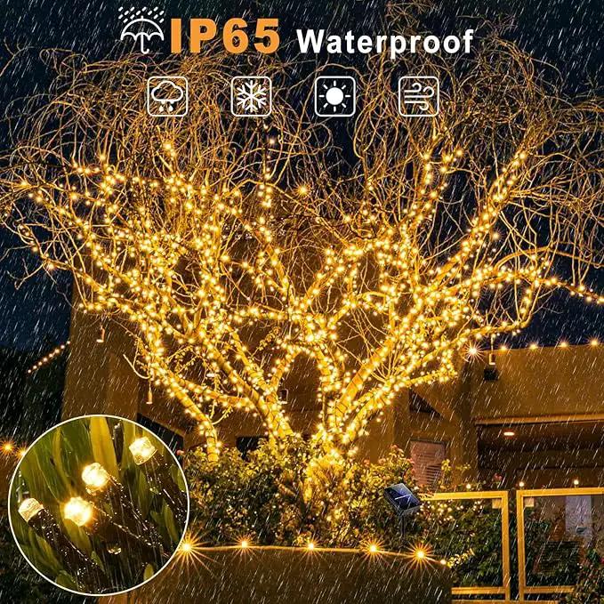 2 Pack Solar String Lights for Outside, Each 79Ft 240 LED Solar Lights Outdoor, 8 Modes Waterproof Solar Powered Fairy Twinkle Light for Backyard Patio Tree Party Garden Decoration, Warm White by GreenHaven Gardens