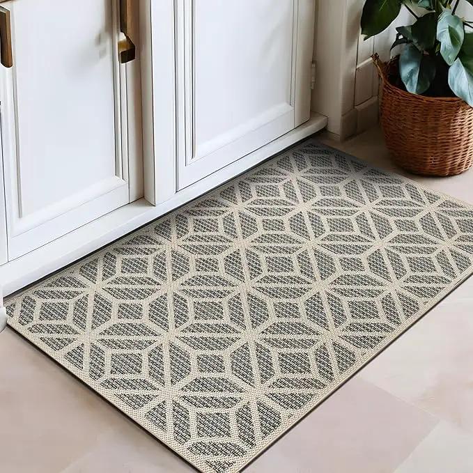 Rugshop Contemporary Geometric Indoor/Outdoor Area Rug 2' 3" X 4' Blue by GreenHaven Gardens