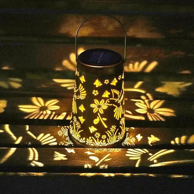Kaixoxin 2 Pack Hummingbird Solar Lantern Lights Metal Outdoor Waterproof Garden Decor Hanging Lights for Backyard Porch Patio Table Yard Balcony Lawn Pathway Gifts for Women Grandma Mom by GreenHaven Gardens