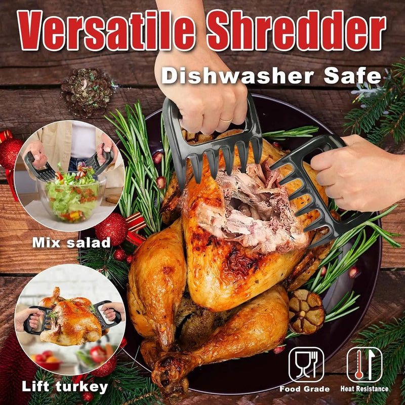 Professional Turkey Baster Meat Injector Syringe Kit, Baster for Cooking Thanksgiving & Christmas Turkey, Injector Marinades for Meats, Full Set with Basting Brush, Meat Shredder Claws, Large Capacity by GreenHaven Gardens