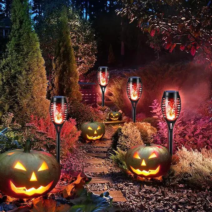 Toodour Solar Torch Flame Lights, 6 Pack Solar Lights Outdoor with Flickering Flame, Waterproof Solar Pathway Lights Landscape Decoration Lighting for Garden, Lawn, Yard, Outdoor Decor - Red by GreenHaven Gardens