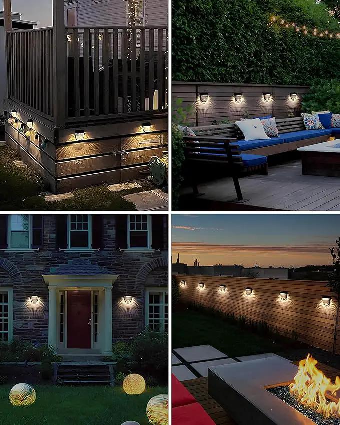 Outdoor Solar Wall Lights, Solar Fence Lights, Solar Garden Lights, Solar Lights, Day/Night Sensor, Solar Conversion Rate 20%, Outdoor for Garden, Path, Stairs, Patio, Pool by GreenHaven Gardens