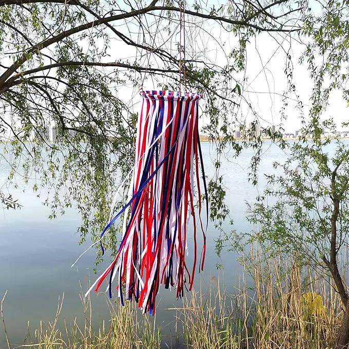 Satin Ribbon Windsock Streamer, Outdoor Decorations for Your Patio, Garden, Yard, Dock and Camper, 41-Inch, WS41-LBH by GreenHaven Gardens