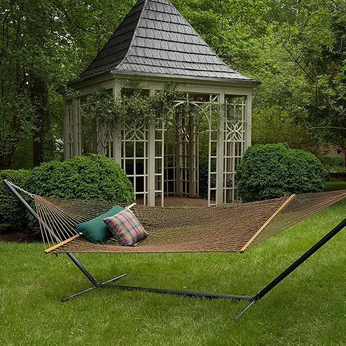 Original Pawleys Island 13DCAB Large Antique Brown DURACORD Rope Hammock with Extension Chains & Tree Hooks, Handcrafted in The USA, Accommodates 2 People, 450 LB Weight Capacity, 13 ft. x 55 in. by GreenHaven Gardens
