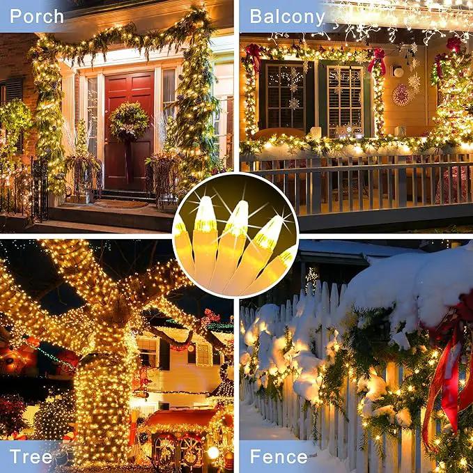 180 LED 59FT Fairy String Lights, LED Christmas Lights with 8 Modes, Connectable Indoor String Lights with Timer Memory for Outdoor Tree Fence Garden Bedroom Wedding Christmas Decorations Warm White by GreenHaven Gardens