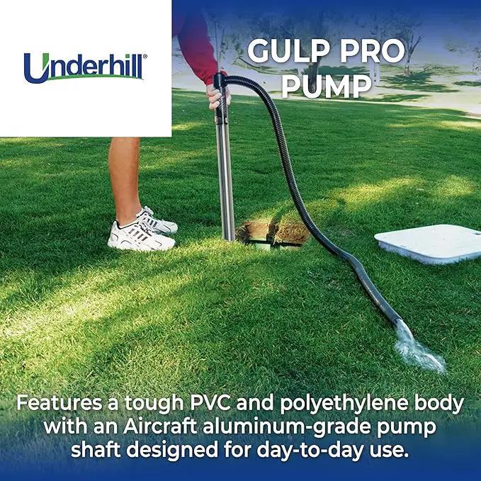 Underhill Gulp Pro Siphon Suction Water Pump 22 Inch Length with 36 Inch Outlet Hose, For Irrigation, Fluid Transfer, Water Removal, A-G1236-C by GreenHaven Gardens