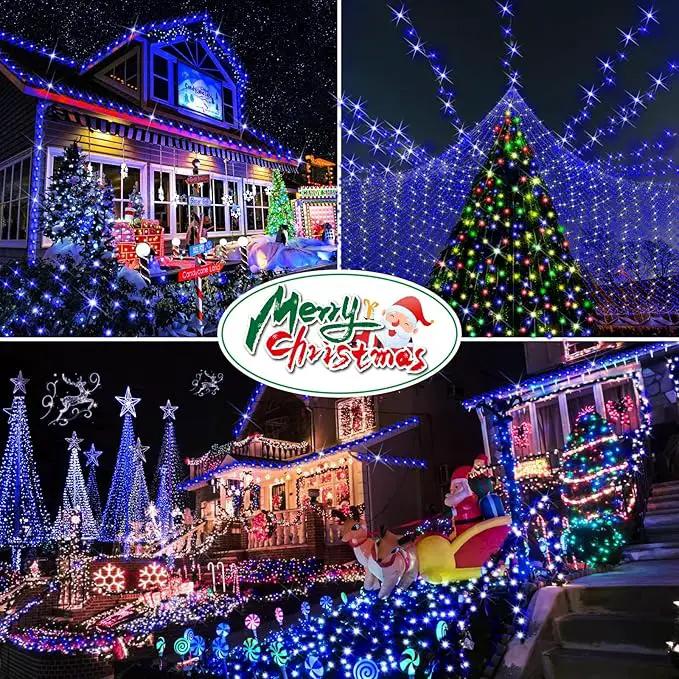 Hezbjiti 2 Pack 1000 LED 403 FT Christmas String Lights Outdoor, 8 Lighting Modes IP44 Waterproof Fairy Lights with Timer and Dimmable Function for Party Tree Decorations (Blue, Clear Wire) by GreenHaven Gardens
