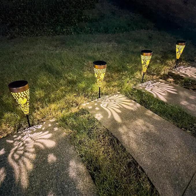 4-Pack Hummingbird Outdoor Decor Solar Pathway Lights, Metal Landscape Lighting for Outside Use: Patio, Yard, Lawn, Backyard, Walkway, Driveway – Gifts for Women, Mother, Grandmother by GreenHaven Gardens