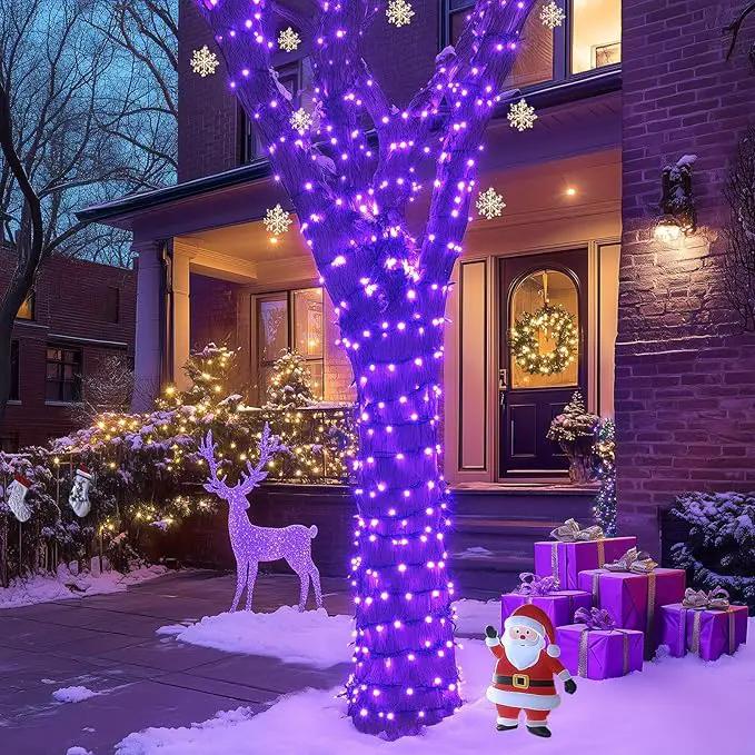 JMEXSUSS 2 Pack Purple Solar Christmas Lights, Total 400 LED 151FT Purple Solar Lights Outdoor Waterproof, 8 Modes Purple Christmas Lights for Outside Patio Yard Halloween Tree Christmas Decorations by GreenHaven Gardens