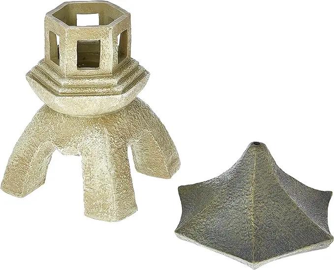 Design Toscano NG29869 Asian Decor Pagoda Lantern Statue, Medium, Two-tone stone by GreenHaven Gardens