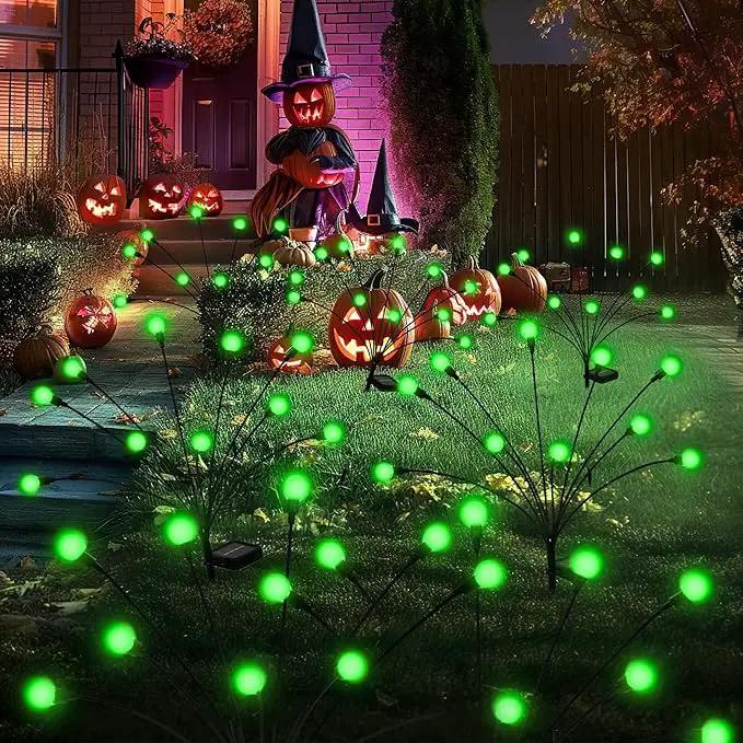 Solar Garden Lights for Outdoor, Green by GreenHaven Gardens
