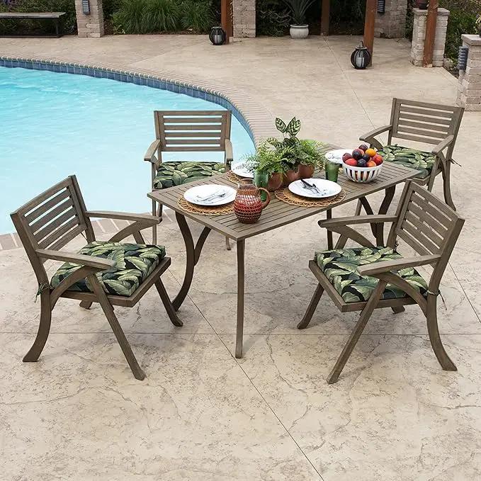 Arden Indoor/Outdoor Seat or Rocking Chair Cushion, 19 x 18, Water Repellent, Rain Proof, Fade Resistant Cushion for Rocking or Dining Chairs Onyx Cebu by GreenHaven Gardens