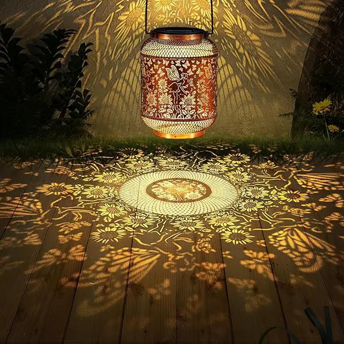 Hummingbird Solar Lantern Outdoor Waterproof Garden Decor, Christmas Gifts for Women, Mom, Metal Hanging Sunflower Solar Lights Outdoor Decoration for Yard, Patio, Tabletop, Pathway by GreenHaven Gardens