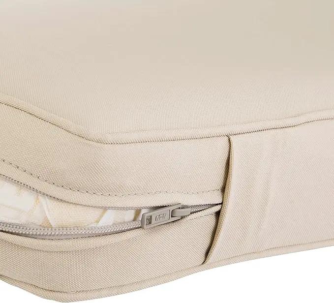 Classic Accessories Montlake Water-Resistant 21 x 22 x 4 Inch Patio Lounge Back Cushion, Antique Beige, Outdoor Loveseat Cushions