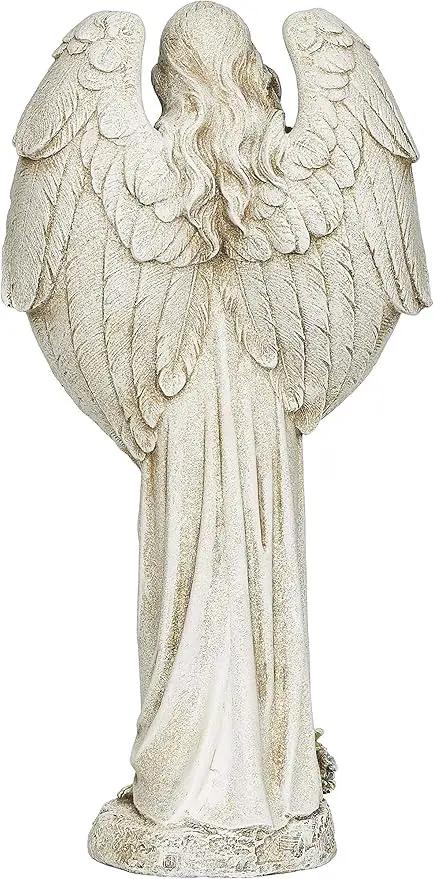 Joseph's Studio by Roman - Angel with Two Birds Statue, 20" H, Garden Collection, Resin and Stone, Decorative, Religious Gift, Home Outdoor and Indoor Decor, Durable, Long Lasting by GreenHaven Gardens