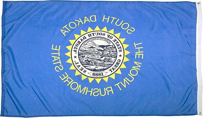 FlagSource South Dakota Nylon State Flag, Made in the USA, 3x5' by GreenHaven Gardens