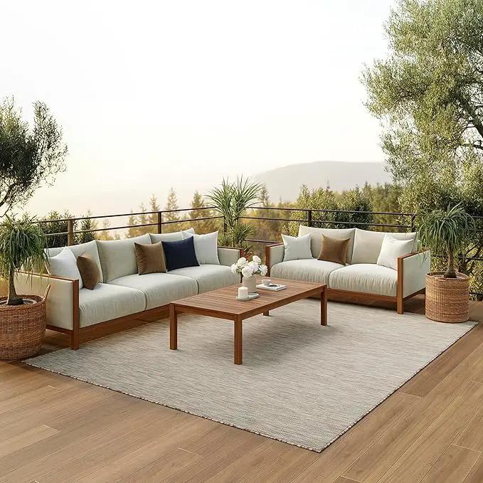 Nourison Home Positano 10' x 14' Beige Fabric Modern Area Rug (10' x 14') by GreenHaven Gardens