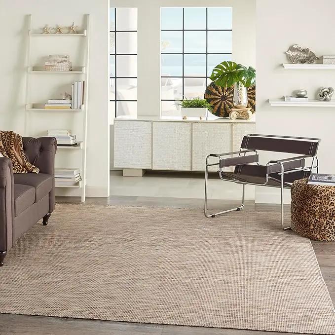 Nourison Home Positano 10' x 14' Beige Fabric Modern Area Rug (10' x 14') by GreenHaven Gardens