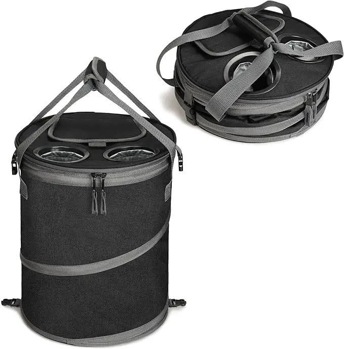 Tirrinia Large Pop-Up Golf Cooler Bag- Insulated Collapsible Cooler with Flat Drink Table for Golf Cart, Lightweight and Portable Ice Beach Cooler for Travel, Fishing, Picnics, Hiking, Camping by GreenHaven Gardens