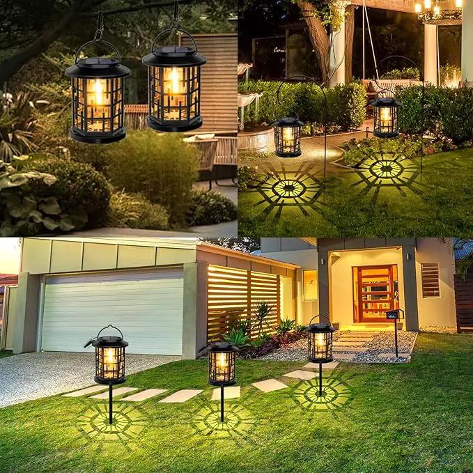 Solar Lanterns Outdoor Waterproof, Outdoor Solar Lights for Garden, Patio Yard Party Outdoor Decor, 2 Pack by GreenHaven Gardens