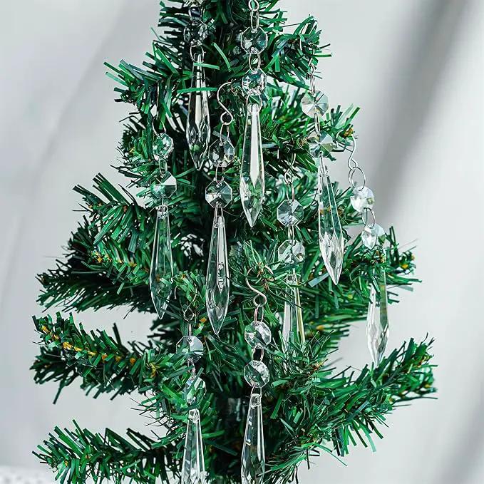 H&D 10pcs 63mm Chandelier Crystals Ornament - Clear Crystal Chandelier Prisms Icicle Drop Pendants by GreenHaven Gardens