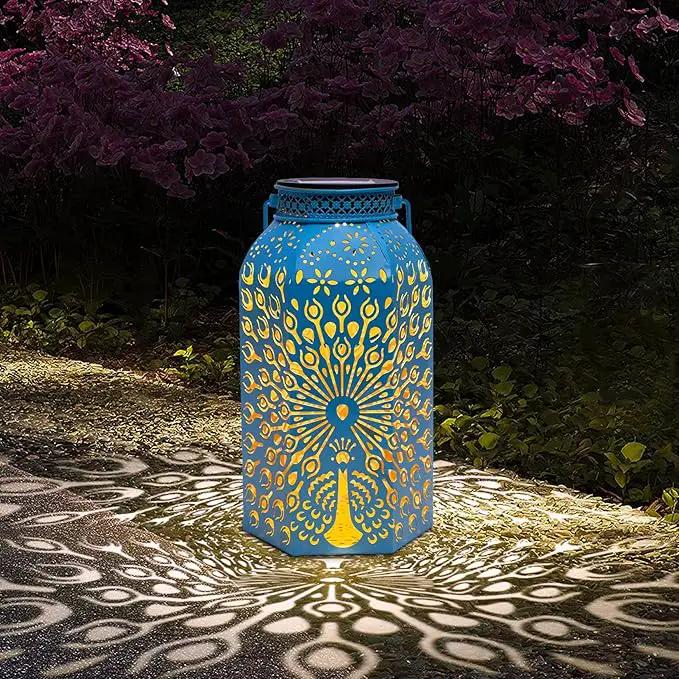 Pearlstar Solar Lanterns Outdoor Waterproof Hanging Solar Lights Metal Peacock Gifts for Women Mom Grandma Decor for Garden Yard Patio Balcony Path by GreenHaven Gardens