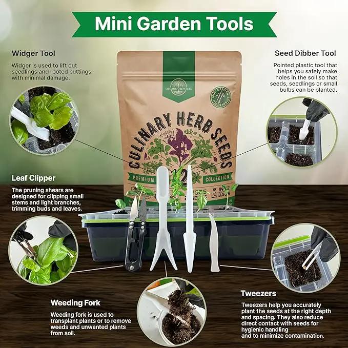Organo Republic 12 Culinary Herbs Seeds Variety Pack - 7,355+ Heirloom, Non-GMO, Herbs Seeds for Outdoor and Indoor Home Gardening, Including Basil, Cilantro, Chives, Dill, Parsley, Sage by GreenHaven Gardens