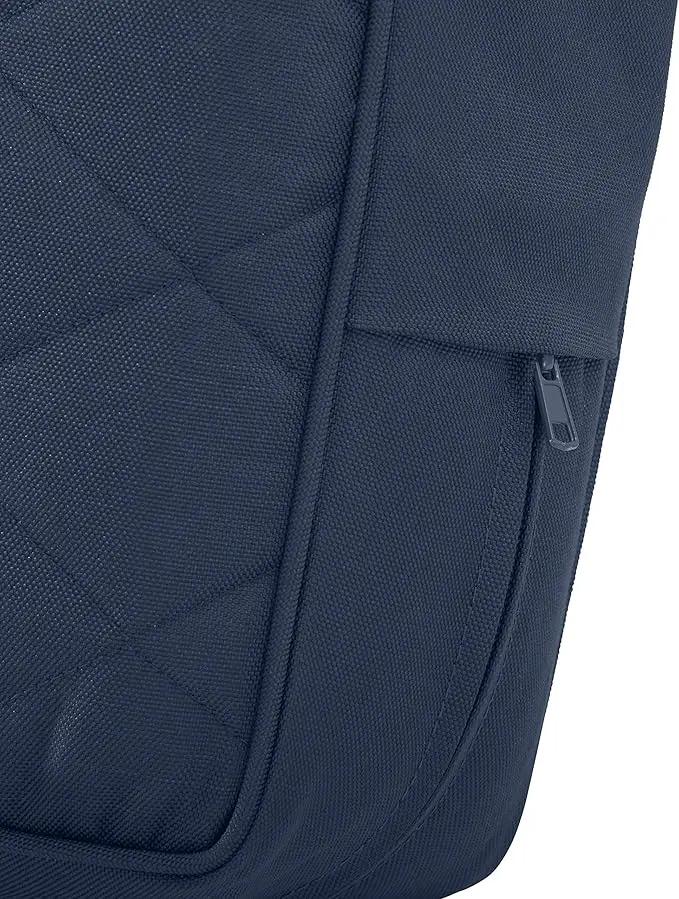 Classic Accessories Montlake FadeSafe Water-Resistant 25 x 22 x 4 Inch Wide Back Patio Quilted Lounge Cushion, Navy by GreenHaven Gardens