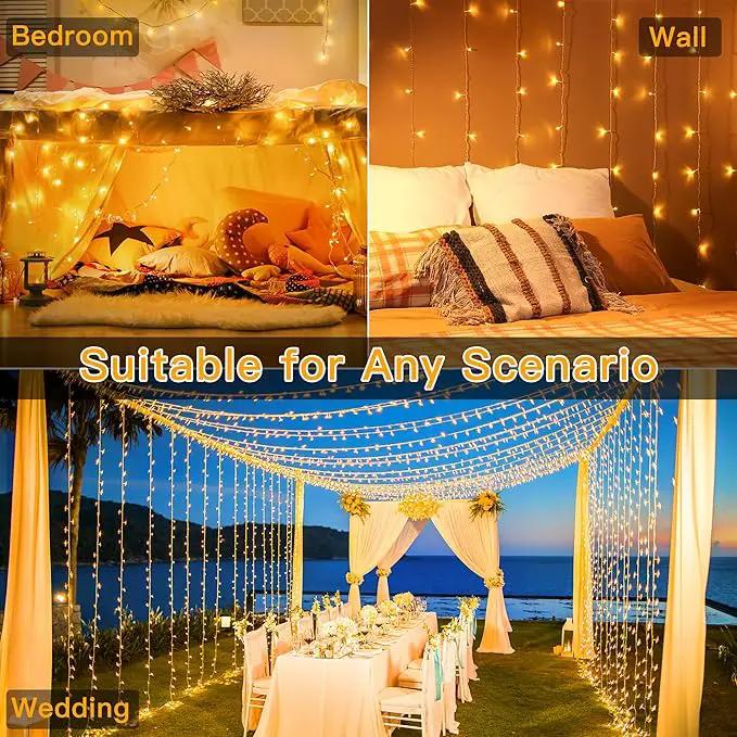 Ollny Christmas Lights Outdoor 400LED 131FT, Warm White Fairy Lights with Remote 3 Timer, Plug in 8 Modes String Lights for Bedroom Indoor Outside House Party Xmas Decorations by GreenHaven Gardens