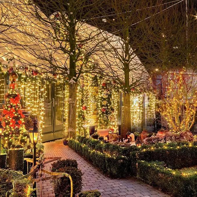6 Pack Solar String Lights Outdoor, 600 LED Extra-Long 236Ft Solar Lights Outdoor with 8 Lighting Modes, IP65 Waterproof for Garden, Patio, Xmas, Balcony, Tree, Wedding, Party Decor (Warm) by GreenHaven Gardens