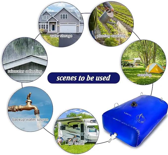1000Gal Portable Water Storage Bladder, Foldable Large Capacity Container Water Tank, Agricultural Irrigation, Camping, Firefighting, Outdoor Household Water by GreenHaven Gardens