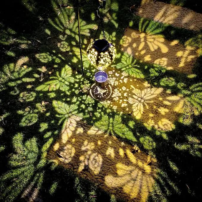 Butterfly Decor Hot Air Balloon Solar Lantern – Outdoor Decorative Hanging Light for Garden Yard Patio Porch Lawn and Pathway – Unique Housewarming, Birthday Gift for Women Mom Grandma by GreenHaven Gardens