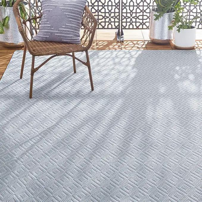 Home Dynamix Tripoli Lydia Indoor/Outdoor Area Rug 7'10"x10'2", Modern Blue by GreenHaven Gardens