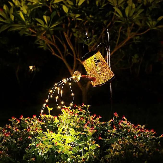 Morestar Solar Garden Fairy Lights Decorative Outdoor(Warm White),Solar Watering Can Hummingbird Lights,Metal Waterproof Hanging Solar Lantern,Christmas Gift for Mom Grandmom for Patio Yard Lawn Decor by GreenHaven Gardens
