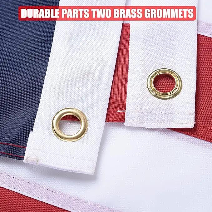American Flag 3x5 Ft, USA US Flags Outdoor, Heavy Duty Durable, Embroidered Stars, Sewn Stripes and Brass Grommets by GreenHaven Gardens