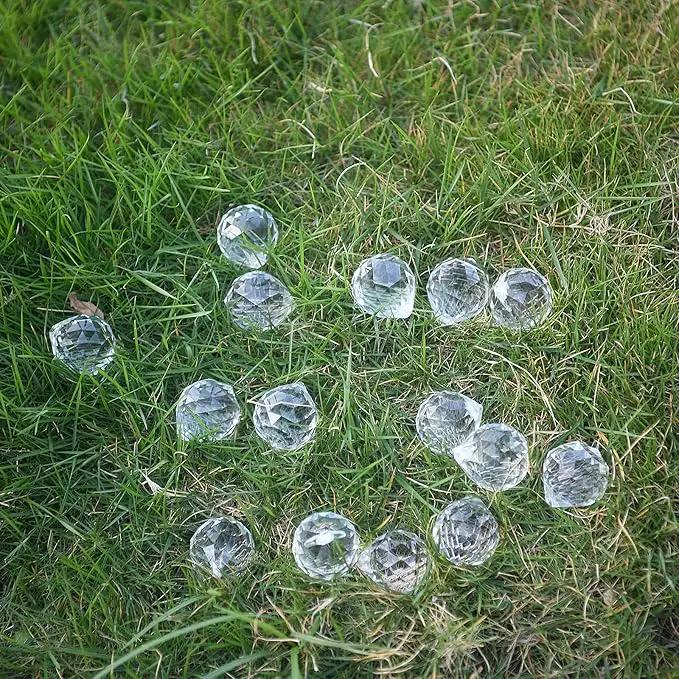 20pcs 0.8"/20mm Crystal Suncatcher Prism for Windows Hanging, Crystal Prisms Beads Ball Pendants Rainbow Maker for Fengshui, Home Room Decor, Indoor Windows by GreenHaven Gardens