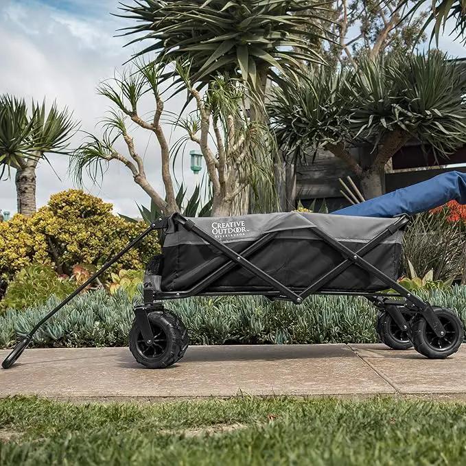Creative Outdoor Original Folding Wagon All-Terrain Wheels by GreenHaven Gardens