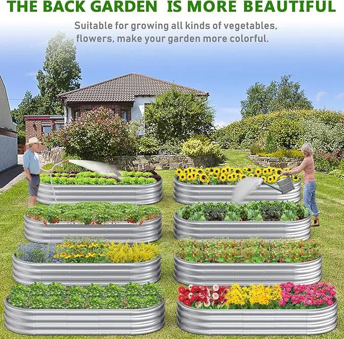 6x2.3x1ft Raised Garden Bed for Flowers, Outdoor Raised Planter Box, Backyard Raised Garden Bed for Plant by GreenHaven Gardens