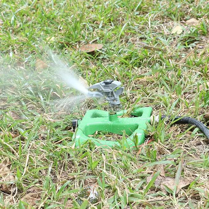 STYDDI Deluxe Pulsating Impact Sprinkler with Heavy Duty Metal Base, Pro Metal Adjustable Circular Water Sprinkler for Medium to Large Lawn, Yard, Garden and Large Areas, Coverage up to 6,360 Sq. ft by GreenHaven Gardens
