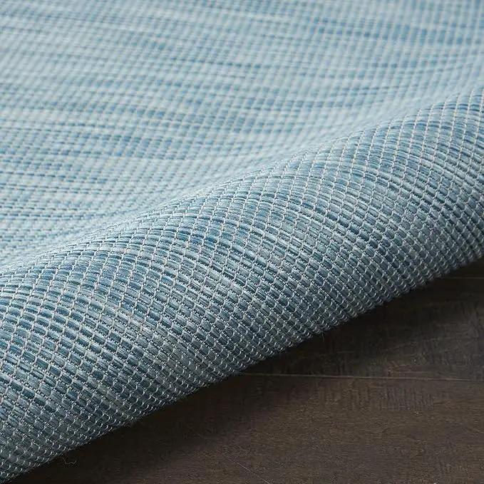 Nourison Home Positano 5' x 7' Aqua Fabric Modern Area Rug (5' x 7') by GreenHaven Gardens