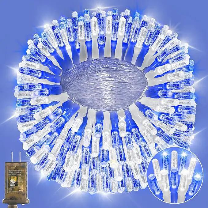 Heceltt 1140 LED 449 FT String Lights Outdoor, 8 Modes Christmas Lights, Waterproof LED String Lights with Timer and Memory Fairy Light Plug in for Wedding Home Party Tree Decorations (Blue and White) by GreenHaven Gardens
