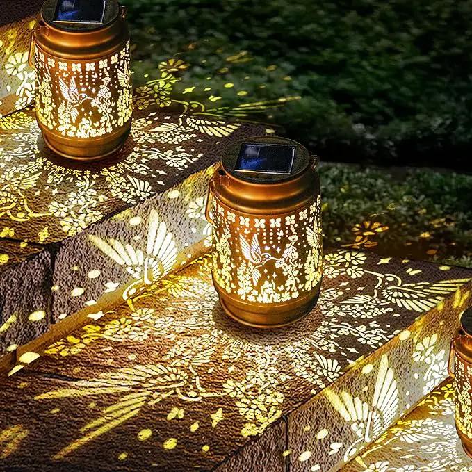 Outdoor Solar Waterproof Lantern Hummingbird Element Chandelier for Women mom Grandma Birthday Gift Memorial Gift Suitable for Balcony, Porch, Courtyard, Garden Decoration (Hummingbird) by GreenHaven Gardens
