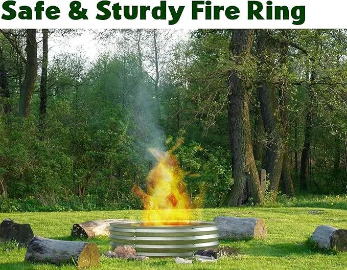 Round Galvanized Raised Garden Bed // 4×4×1 ft Galvanized Raised Garden Beds Outdoor for Gardening, Vegetables, Flowers // Patented Tool-Free Design Round Planter (Silver) by GreenHaven Gardens