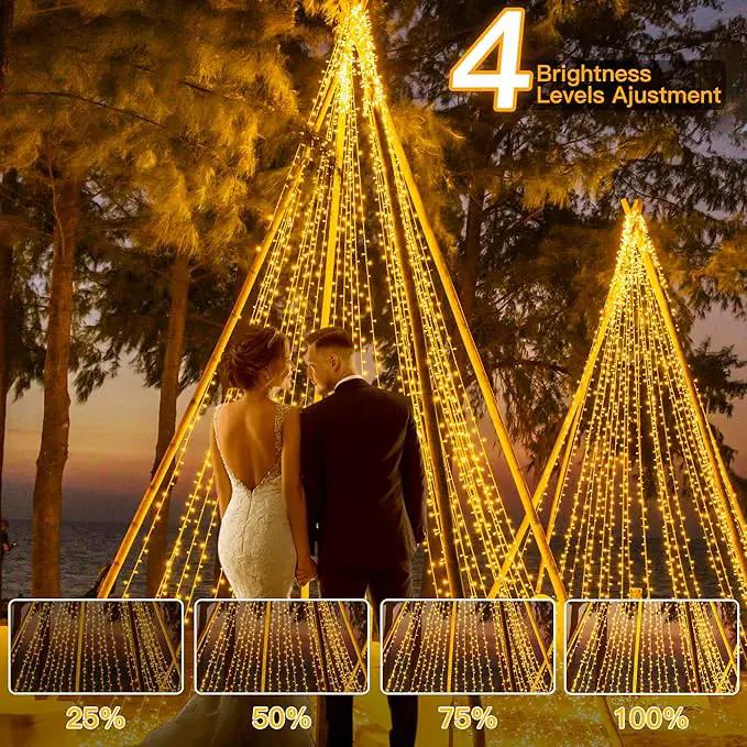 Ollny Christmas Lights Outdoor 400LED 131FT, Warm White Fairy Lights with Remote 3 Timer, Plug in 8 Modes String Lights for Bedroom Indoor Outside House Party Xmas Decorations by GreenHaven Gardens