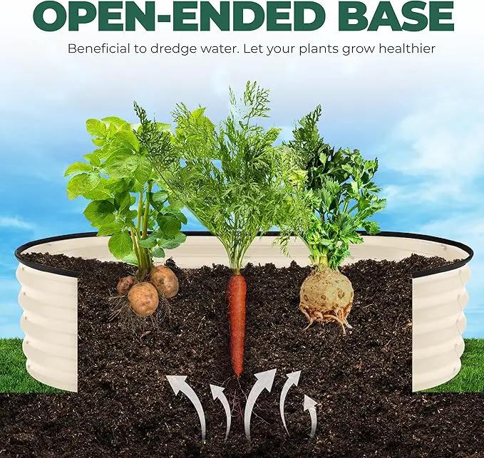 Utopia Home Galvanized Raised Garden Bed, 4 by 2 feet Lightweight Planter Boxes Outdoor with Easy Assembly, Large Garden Bed for Vegetables, Fruits, Flowers, Beige by GreenHaven Gardens