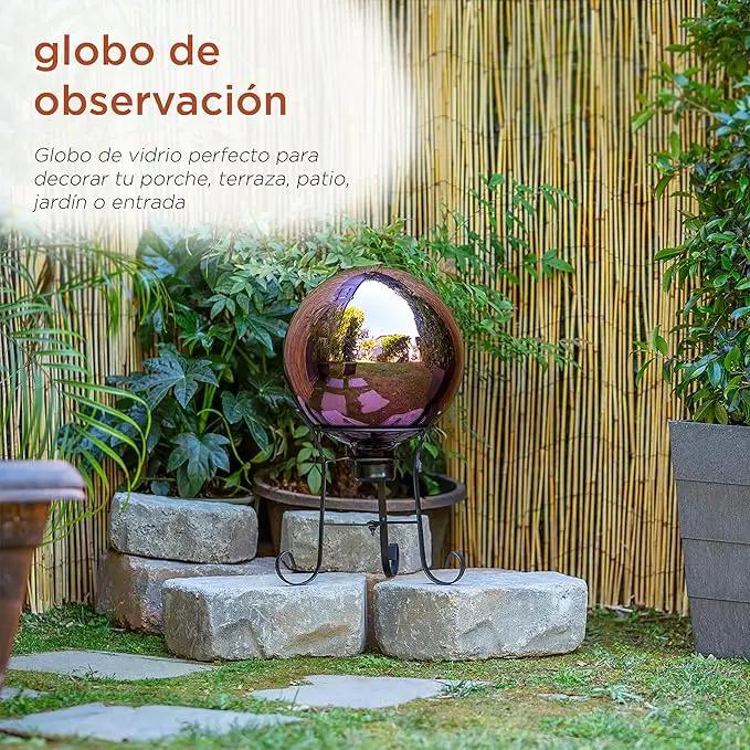 Alpine Corporation 10" Diameter Indoor/Outdoor Glass Gazing Globe Festive Yard Décor, Purple by GreenHaven Gardens