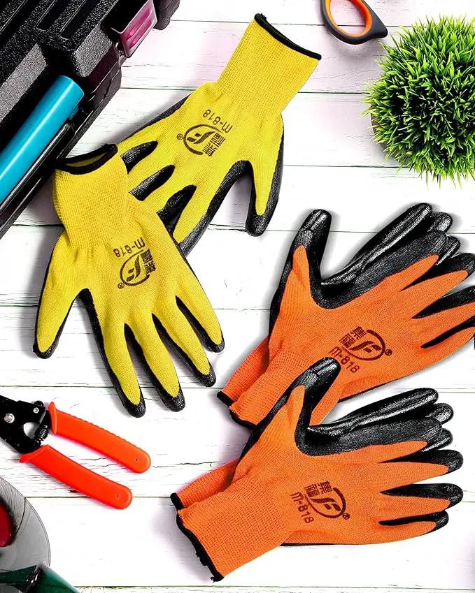Nuogo 48 Pairs Gardening Gloves for Men Women Rubber Coated Safety Work Gloves Bulk for Gardening Construction Work by GreenHaven Gardens