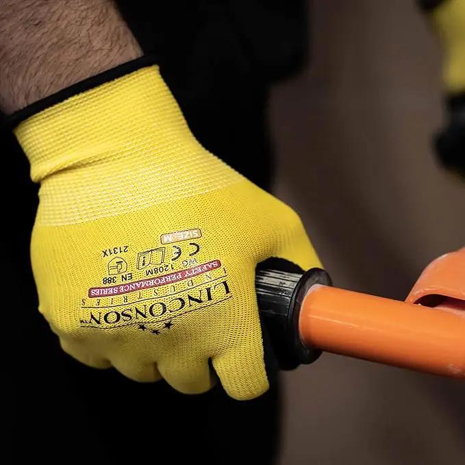 linconson 12 Pack Safety Performance Series Construction Mechanics Wrinkle Latex Work Gloves by GreenHaven Gardens