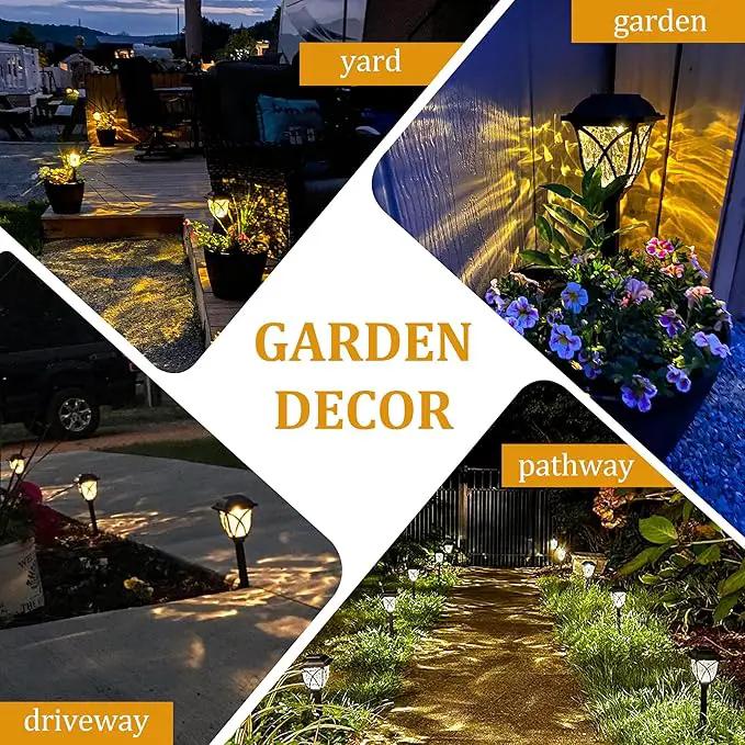 GIGALUMI Solar Lights Outdoor Waterproof, 8 Pack LED Solar Garden Lights, Solar Lights for Outside, Garden Decor for Yard, Patio, Landscape, Planter, Walkway (Warm White) by GreenHaven Gardens
